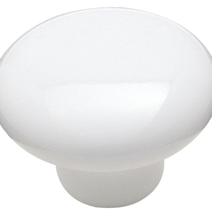 Amerock Allison Value Series 217WHT Cabinet Knob, 11/16 in Projection, Ceramic :EA: QUANTITY: 1