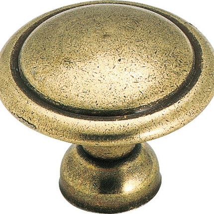 Amerock 848LB Cabinet Knob, 1 in Projection, Zinc, Light Antique Brass :EA: QUANTITY: 1