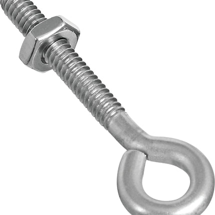 National Hardware N221-564 Eye Bolt, #10-24 Thread, 1-1/4 in L Thread, 0.28 in ID Dia Eye, 1.41 in L Shank :EA: QUANTITY: 10