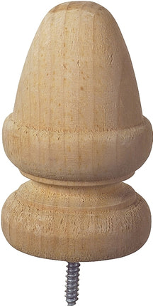 UFP 106091 Post Top, 5-1/2 in H, Acorn, Pine, White :EA: QUANTITY: 1