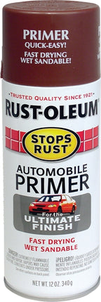 Rust-Oleum 2067830 Automotive Spray Primer, Red, 12 oz, Can :CAN: QUANTITY: 1