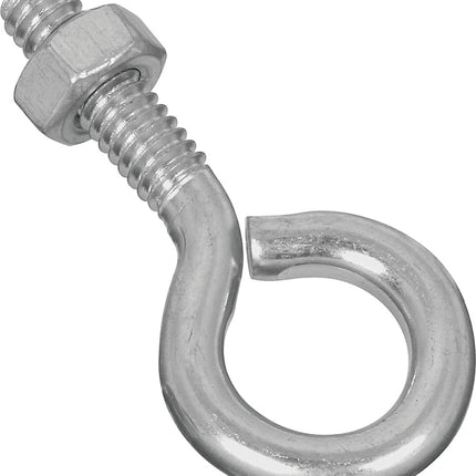 National Hardware N221-085 Eye Bolt, 1/4-20 Thread, 0.87 in L Thread, 0.56 in ID Dia Eye, 1.02 in L Shank, Steel, Zinc :EA: QUANTITY: 20