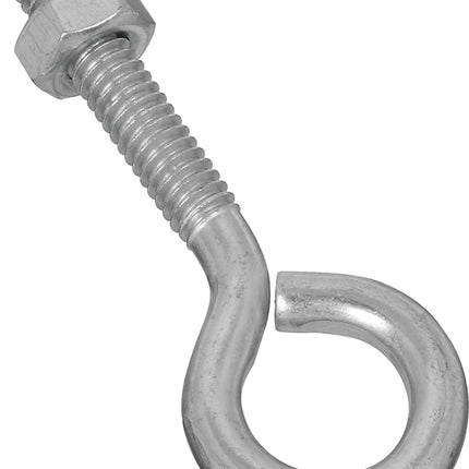 National Hardware N221-101 Eye Bolt, 1/4-20 Thread, Coarse Thread, 1-1/4 in L Thread, 0.56 in Dia Eye, 0.28 in L Shank :EA: QUANTITY: 1