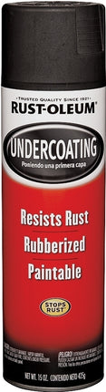 Rust-Oleum 248657 Undercoating Spray Paint, Black, 15 oz, Can :CAN: QUANTITY: 1