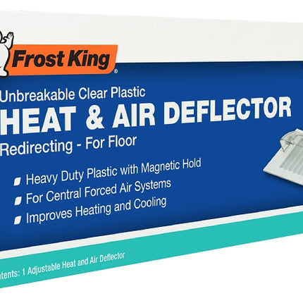 Frost King HD7 Heat and Air Deflector, 10 to 14 in L, 12-1/2 to 16 in W, Plastic, Clear :EA: QUANTITY: 1