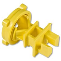 Zareba IRY-Z Screw-On Insulator, Aluminum/Polywire/Steel, Polyethylene, Yellow :BAG25: QUANTITY: 1