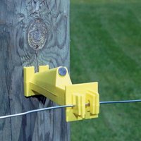 Zareba IW5XNY-Z Nail-On Extender Insulator, 9 to 22 ga Fence Wire, Aluminum/Polywire/Steel, Polyethylene, Yellow :BAG25: QUANTITY: 1