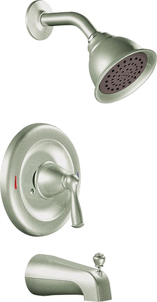 Moen Banbury Series 82910SRN Tub and Shower Faucet, Standard Showerhead, 1.75 gpm Showerhead, 1 Spray Settings, Metal :EA: QUANTITY: 1