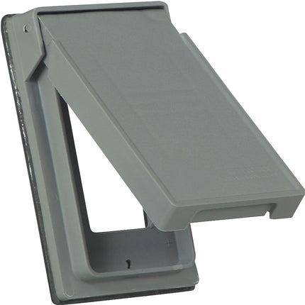 Eaton Wiring Devices S2966 Cover, 4-3/4 in L, 2-61/64 in W, Rectangular, Thermoplastic, Gray, Electro-Plated :EA: QUANTITY: 1