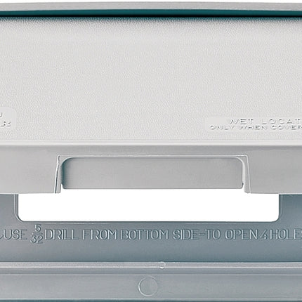 Eaton Wiring Devices S3966 Cover, 7 in L, 4-1/2 in W, Rectangular, Thermoplastic, Gray, Electro-Plated :EA: QUANTITY: 1