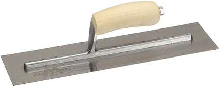 Marshalltown MXS64 Finishing Trowel, 14 in L Blade, 4 in W Blade, Spring Steel Blade, Square End, Curved Handle :EA: QUANTITY: 1