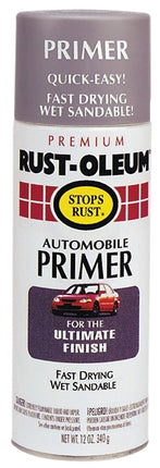 Rust-Oleum 2081830 Automotive Spray Primer, Light Gray, 12 oz, Can :CAN: QUANTITY: 1