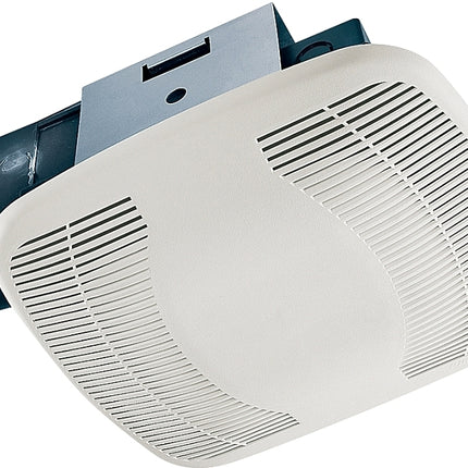 Air King BFQ75 Exhaust Fan, 8-11/16 in L, 9-1/8 in W, 0.3 A, 120 V, 1-Speed, 70 cfm Air, ABS, White :EA: QUANTITY: 1