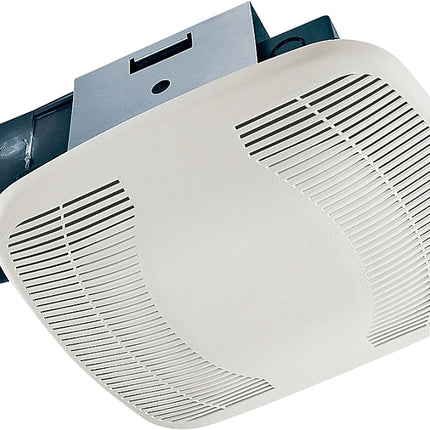 Air King BFQ50 Exhaust Fan, 8-11/16 in L, 9-1/8 in W, 0.3 A, 120 V, 1-Speed, 50 cfm Air, ABS, White :EA: QUANTITY: 1