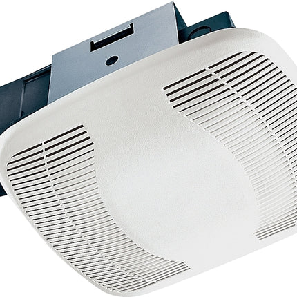 Air King BFQ110 Exhaust Fan, 8-11/16 in L, 9-1/8 in W, 0.5 A, 120 V, 1-Speed, 100 cfm Air, ABS, White :EA: QUANTITY: 1