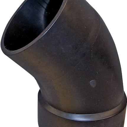 Canplas 102403BC Street Pipe Elbow, 3 in, Spigot x Hub, 45 deg Angle, ABS, Black :EA: QUANTITY: 1