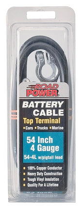 CCI Maximum Energy 54-4L Battery Cable with Lead Wire, 4 AWG Wire, Black Sheath :EA: QUANTITY: 1