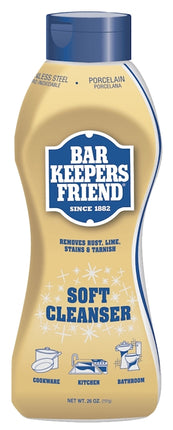 Bar Keepers Friend 11624 Soft Cleanser, 26 oz Bottle, Liquid, Lemon, Orange, White :EA: QUANTITY: 1