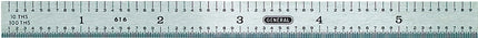 General 616 Precision Measuring Ruler with Graduations, SAE Graduation, Stainless Steel, 15/32 in W :CD: QUANTITY: 1