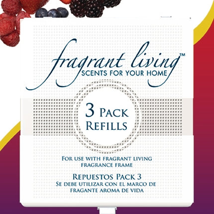 WEB Fragrant Living WSDR-BF HVAC Air Freshener, Berry Fusion :EA: QUANTITY: 12