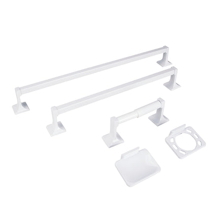 Boston Harbor PBC001-WH Bath Accessory Set, Metal, White, 5-Piece, For: Bathroom :CD: QUANTITY: 1