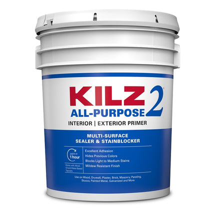 Kilz 20000 Sealer and Primer, White, 5 gal, Pail :PAIL: QUANTITY: 1