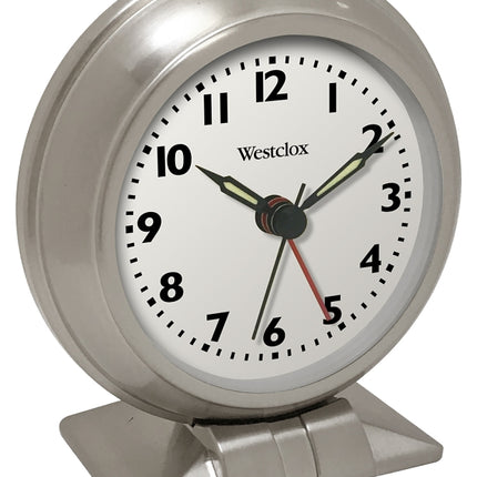 Westclox 90010 Alarm Clock, AA Battery, Steel Case :EA: QUANTITY: 1