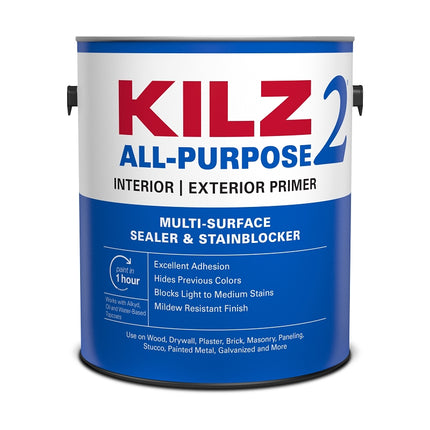 Kilz 20041 Exterior Primer, White, 1 gal, Can :GAL: QUANTITY: 4