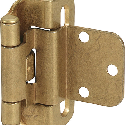 Amerock BPR7565BB Cabinet Hinge, 3/8 in Inset, Burnished Brass :PR: QUANTITY: 1