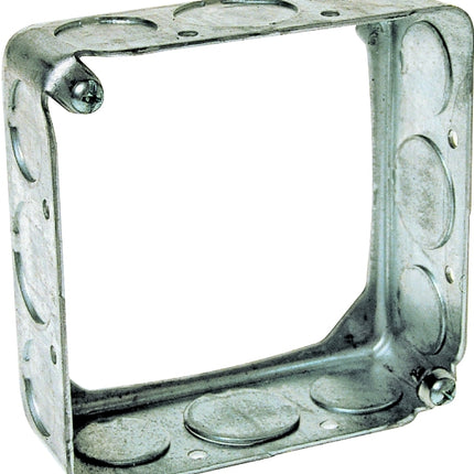 Raco 8203 Extension Ring, 1-1/2 in L, 4 in W, 1-Gang, 12-Knockout, Steel, Galvanized :EA: QUANTITY: 1