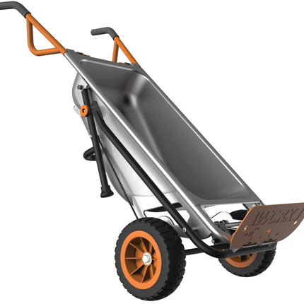 WORX WG050 Yard Cart, 300 lb, Metal Deck, 2-Wheel, 10 in Wheel, Flat-Free Wheel, Comfort-Grip Handle :EA: QUANTITY: 1