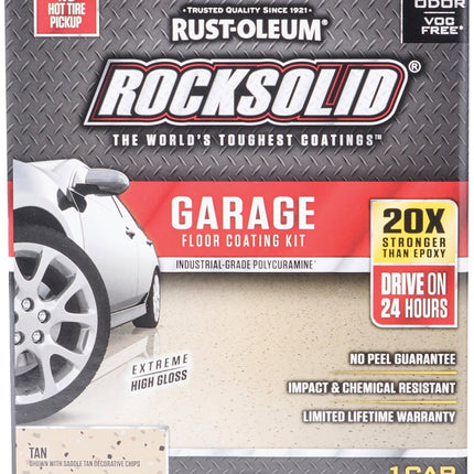 RUST-OLEUM ROCKSOLID 60007 Floor Coating Kit, High-Gloss, Tan, 76 oz :EA: QUANTITY: 1