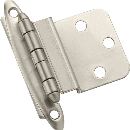 Amerock 1887597 Cabinet Hinge, 3/8 in Inset, Satin Nickel :PK 10: QUANTITY: 1