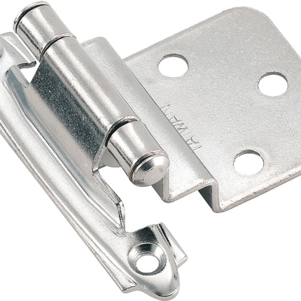 Amerock 1887611 Hinge, 3/8 in Inset, Self-Closing Close, Satin Nickel :PK 10: QUANTITY: 1