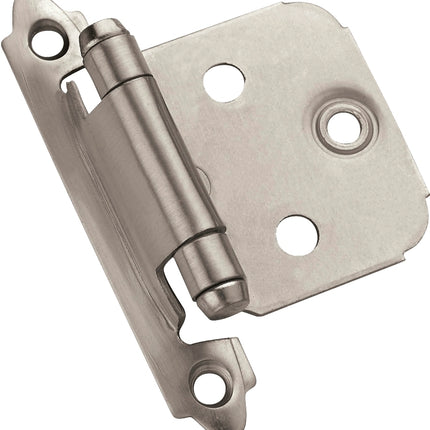 Amerock 1887612 Cabinet Hinge, 3/8 in Inset, Satin Nickel :PK 10: QUANTITY: 1