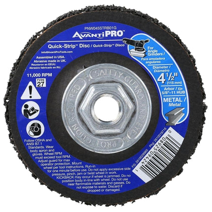 Avanti Pro PNW045STRB01G Quick-Strip Disc, 4-1/2 in Dia, 5/8-11 Arbor :EA: QUANTITY: 1