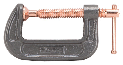 Vulcan JL27361 C-Clamp, 2 in Max Opening Size, 0.8 in D Throat, Steel Body, Gray Body :EA: QUANTITY: 1