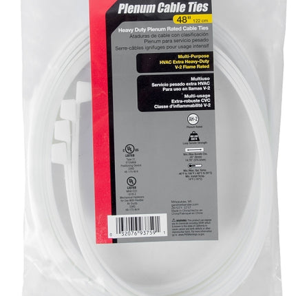 Gardner Bender 49-448P Cable Tie, Plenum, Natural, 4/PK :PK 4: QUANTITY: 1