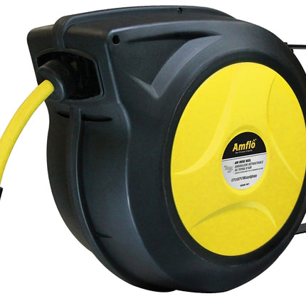 Amflo 588HR-RET Air Hose Reel, Automatic, Enclosed, Hybrid Polymer/Plastic, Yellow :EA: QUANTITY: 1