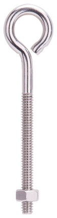 ProSource LR295 Eye Bolt, 6 mm Thread, Machine Thread, 2-1/4 in L Thread, 15/16 Dia Eye, 182 lb Working Load :EA: QUANTITY: 10