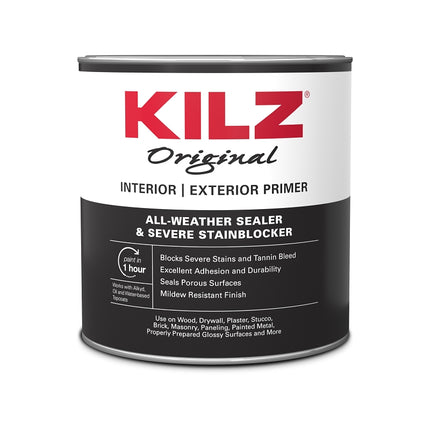 Kilz 10984 Primer, White, 1 qt :QUART: QUANTITY: 1