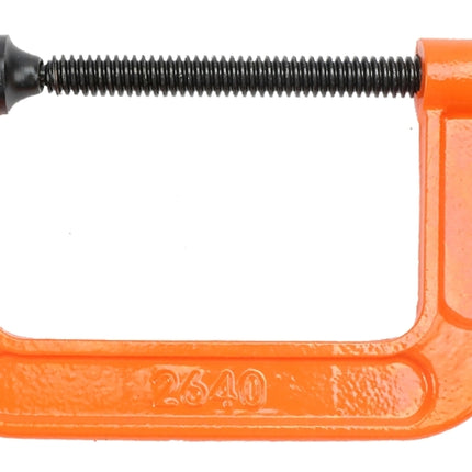 Pony 2640 Classic C-Clamp, 800 lb Clamping, 4 in Max Opening Size, 3 in D Throat, Ductile Iron Body, Orange Body :EA: QUANTITY: 1