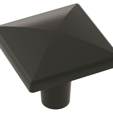 Amerock Extensity Series BP29370FB Cabinet Knob, 1-1/16 in Projection, Zinc, Matte Black :EA: QUANTITY: 1