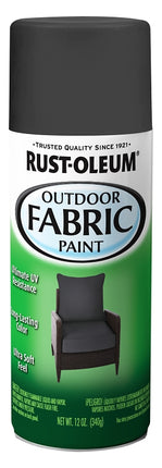 Rust-Oleum 379550 Fabric Spray Paint, Matte, Graphite, 12 oz, Can :CAN: QUANTITY: 1