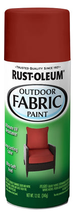 Rust-Oleum 379554 Fabric Spray Paint, Matte, Chili Red, 12 oz, Can :CAN: QUANTITY: 1