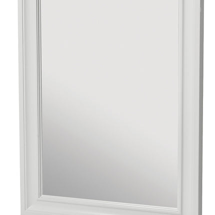 Craft + Main Cherie Series CHWM2430 Framed Mirror, Rectangular, 24 in W, 30 in H, Wood Frame, White Frame, Wall :EA: QUANTITY: 1