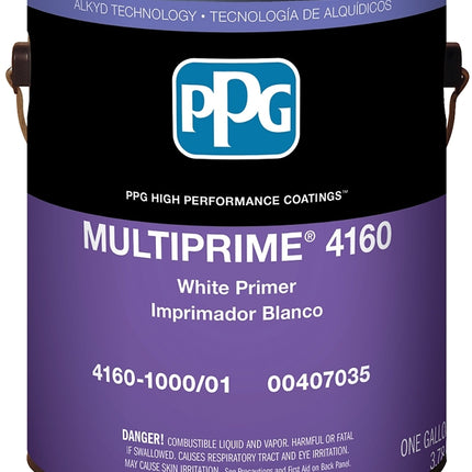 PPG MULTIPRIME 4160-1000-01 Primer, Flat, White, 1 gal :GAL: QUANTITY: 4