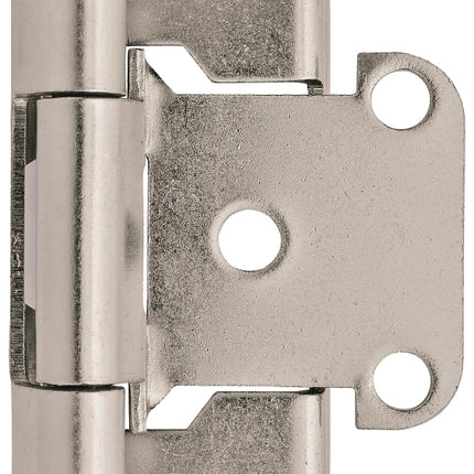 Amerock BPR7550G10 Hinge, 1/2 in Overlay, Satin Nickel :PR: QUANTITY: 1