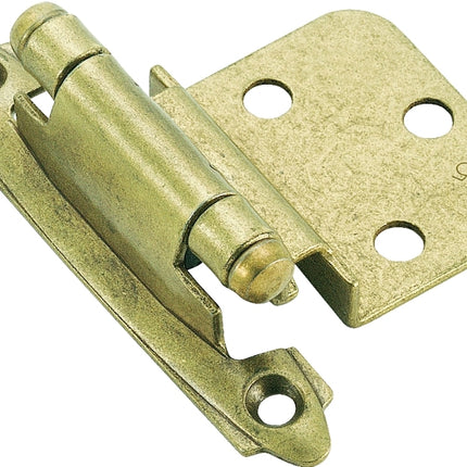 Amerock BPR3428BB Cabinet Hinge, 3/8 in Inset, Burnished Brass :PR: QUANTITY: 1