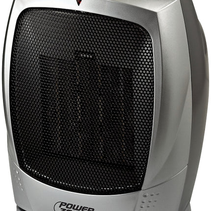 PowerZone PTC-903B Ceramic OSC Heater, 12.5 A, 120 V, 750/1500 W, 2-Heat Setting, Gray :EA: QUANTITY: 1